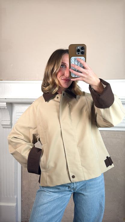 Contrast Trim Bomber Jacket