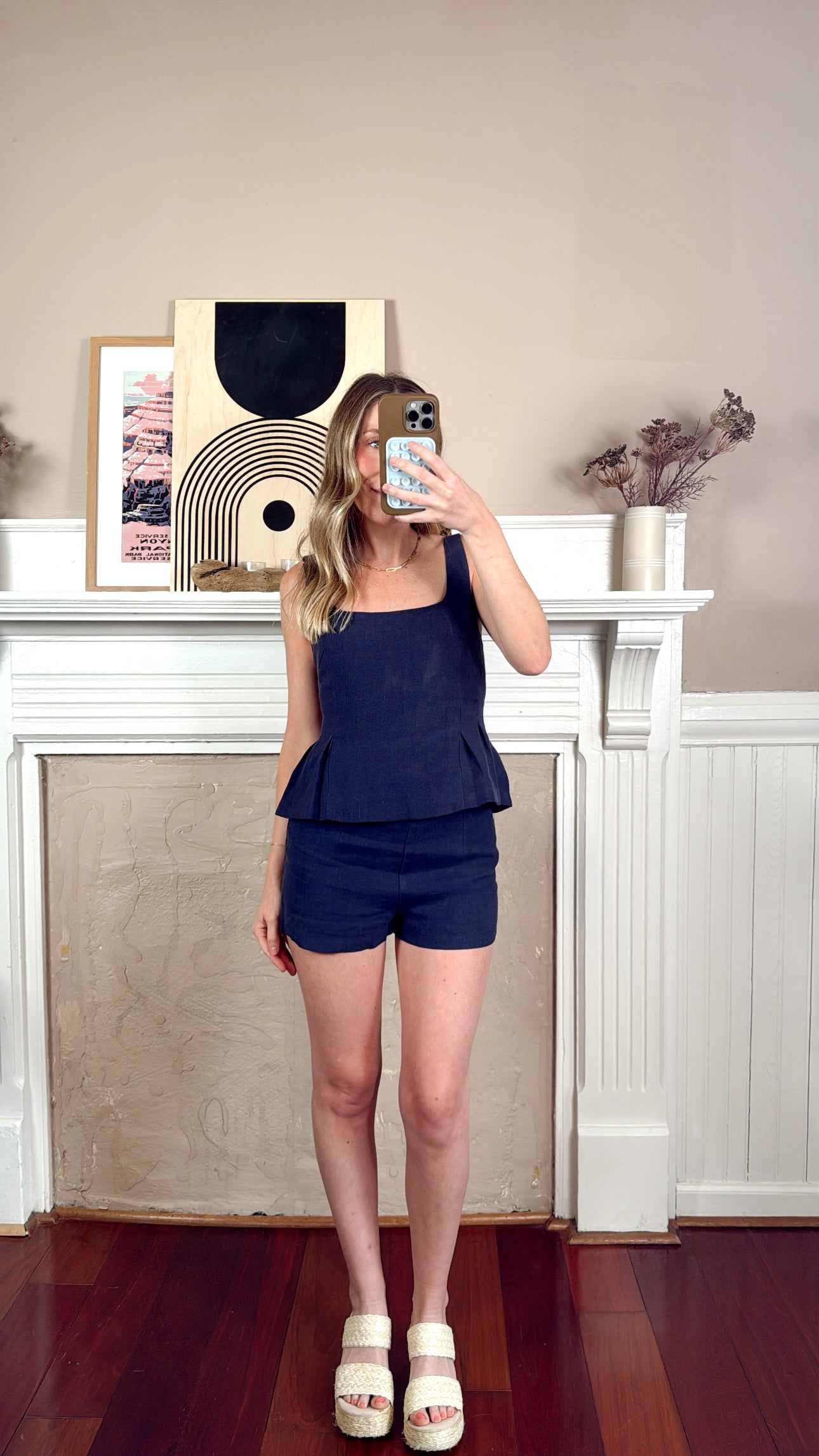 Ayla Linen Top and Shorts Set