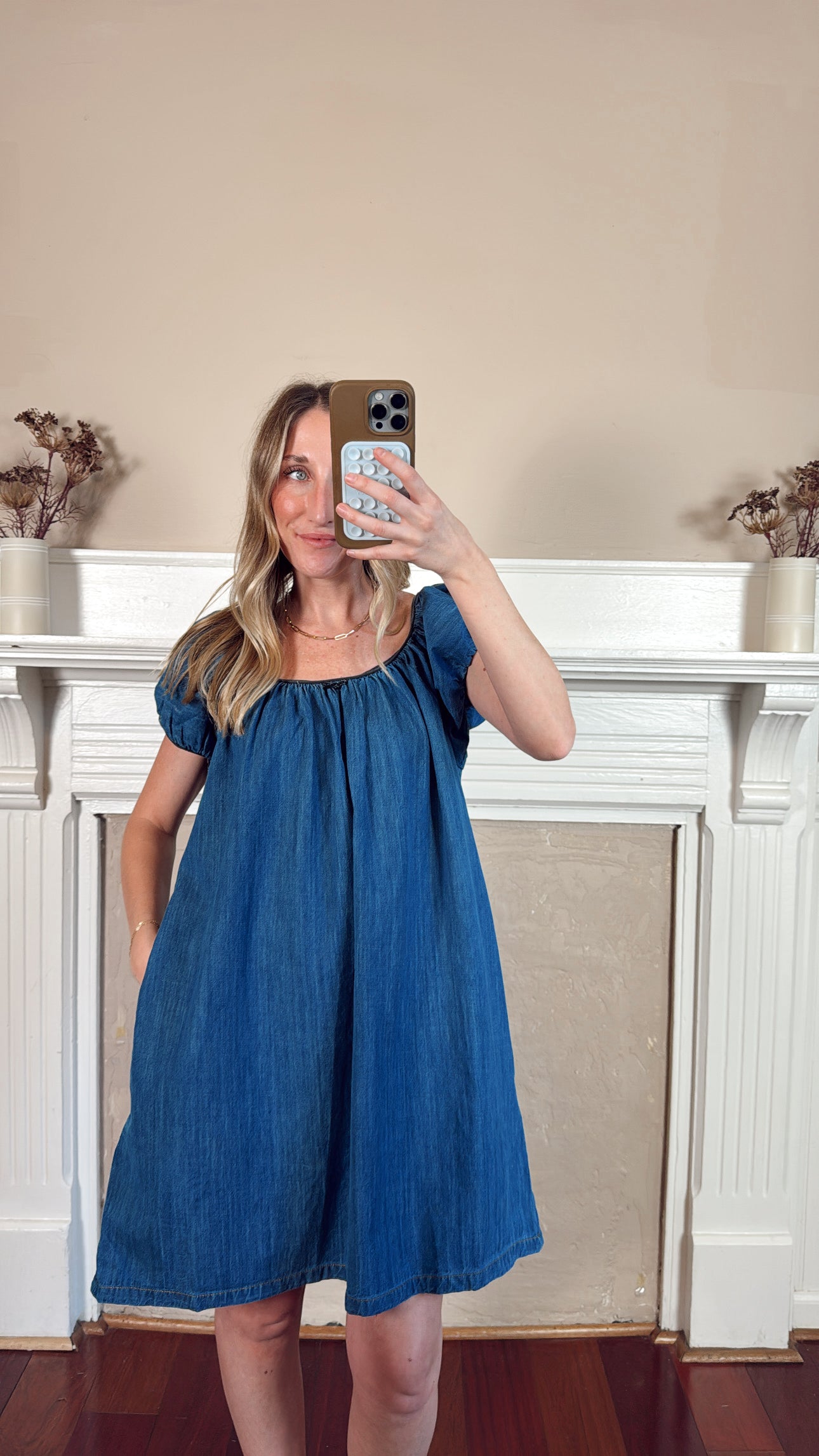 Sasha Denim Babydoll Dress
