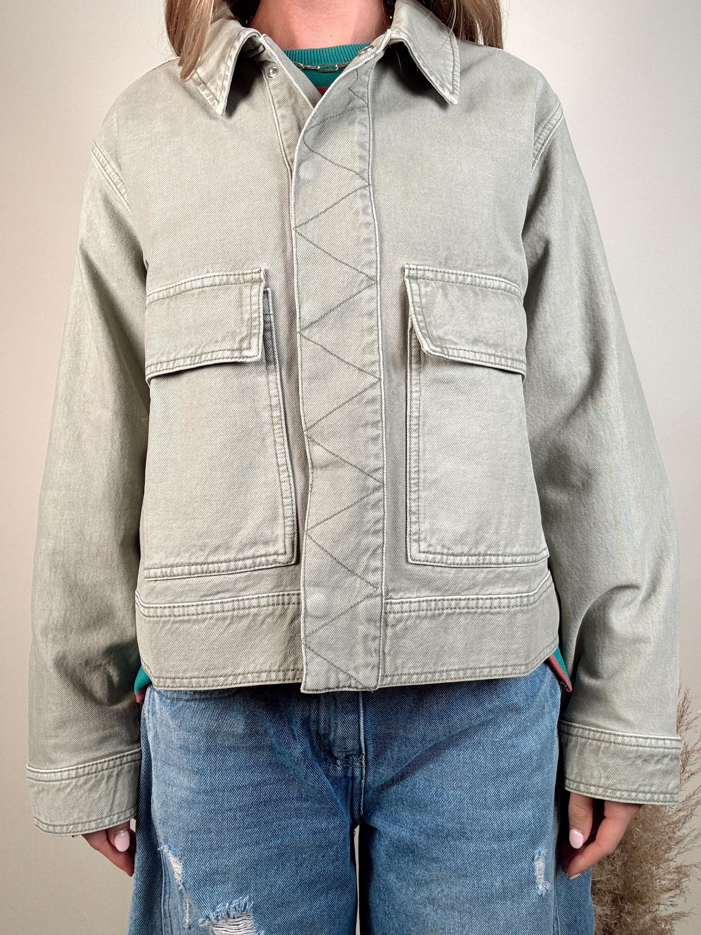 Sage Washed Cotton Jacket