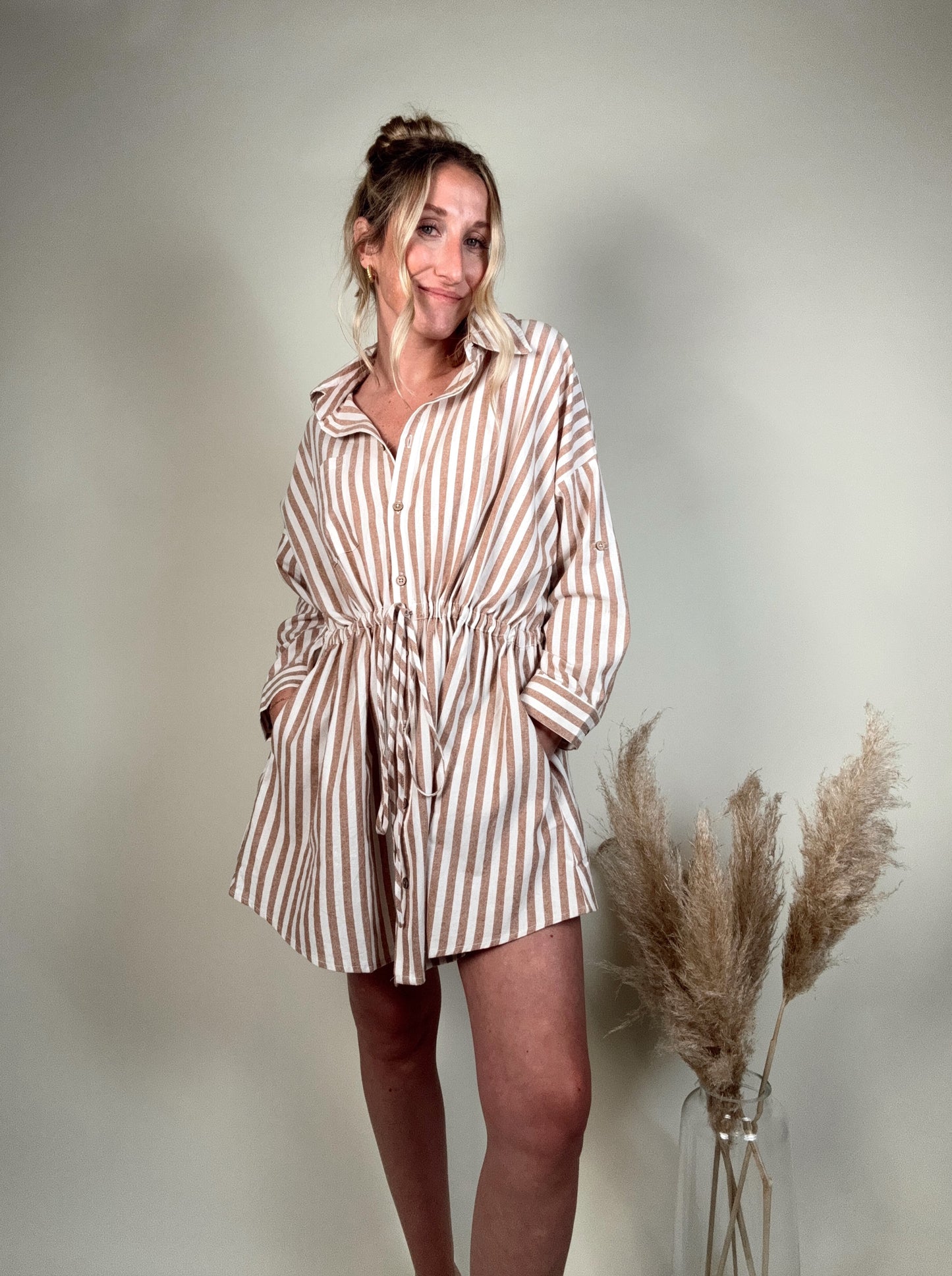 Sammy Stripe Shirt Dress