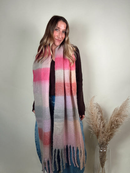 Beaufort Gingham Scarf - Lavender Pink