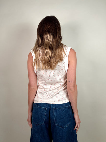Dainty Floral Tank Top