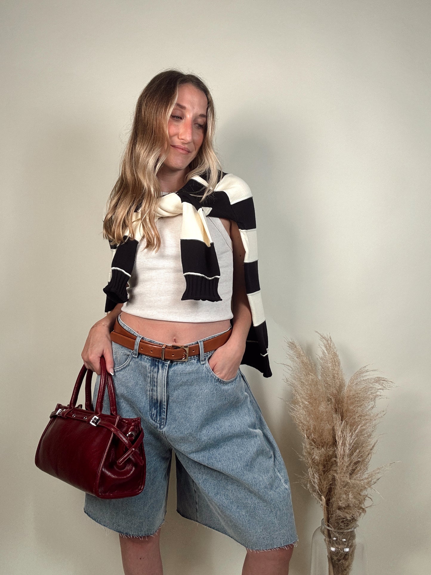Relaxed Bermuda Denim Shorts
