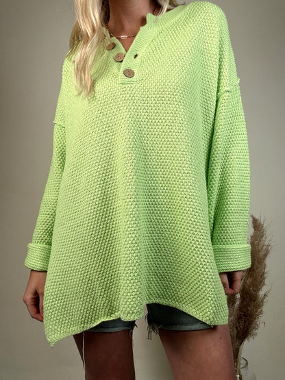 Lime Henley Top