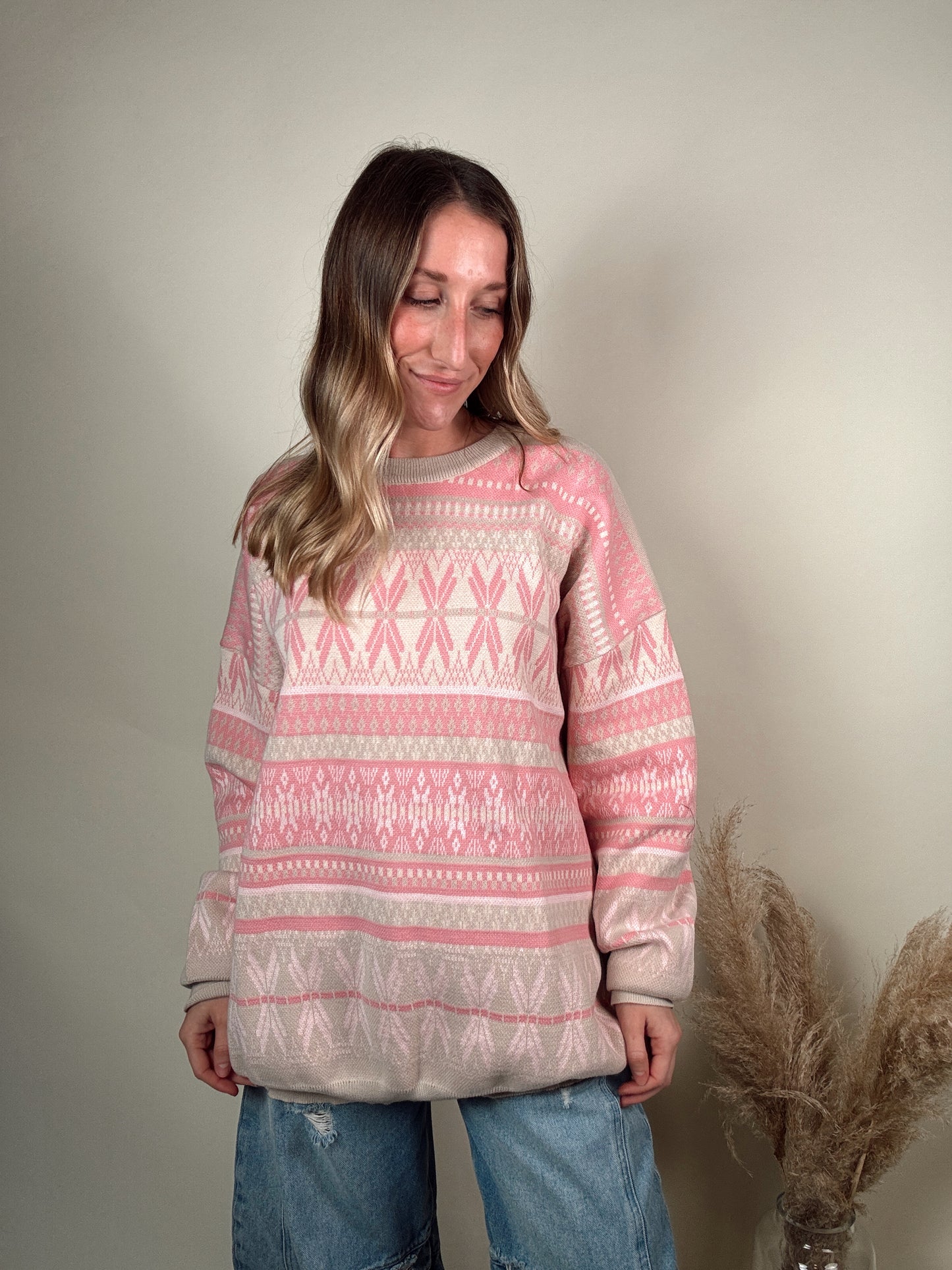 Aspen Ski Sweater - Pink