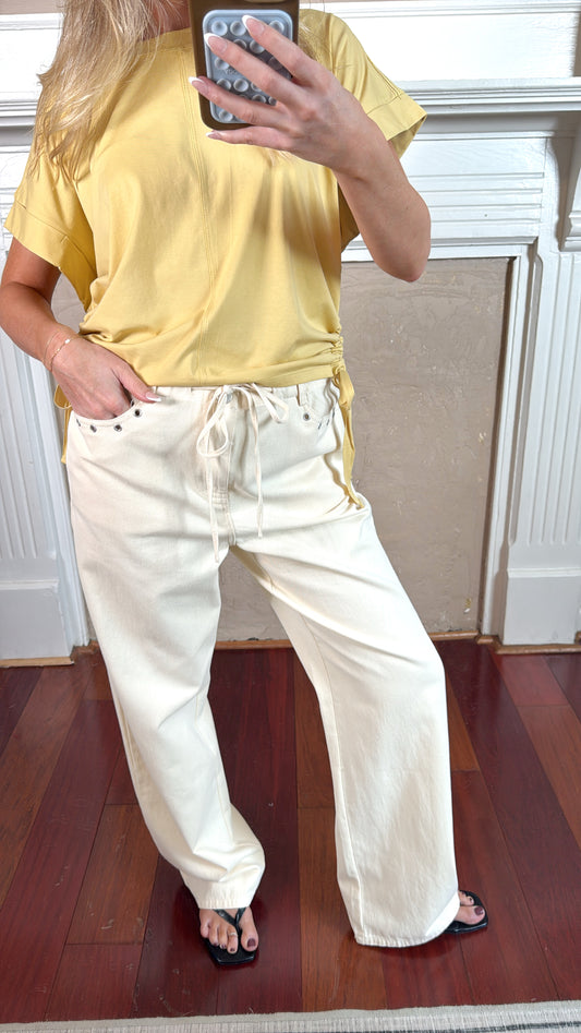 Mid rise Tie Jeans - PREORDER JUNE 17