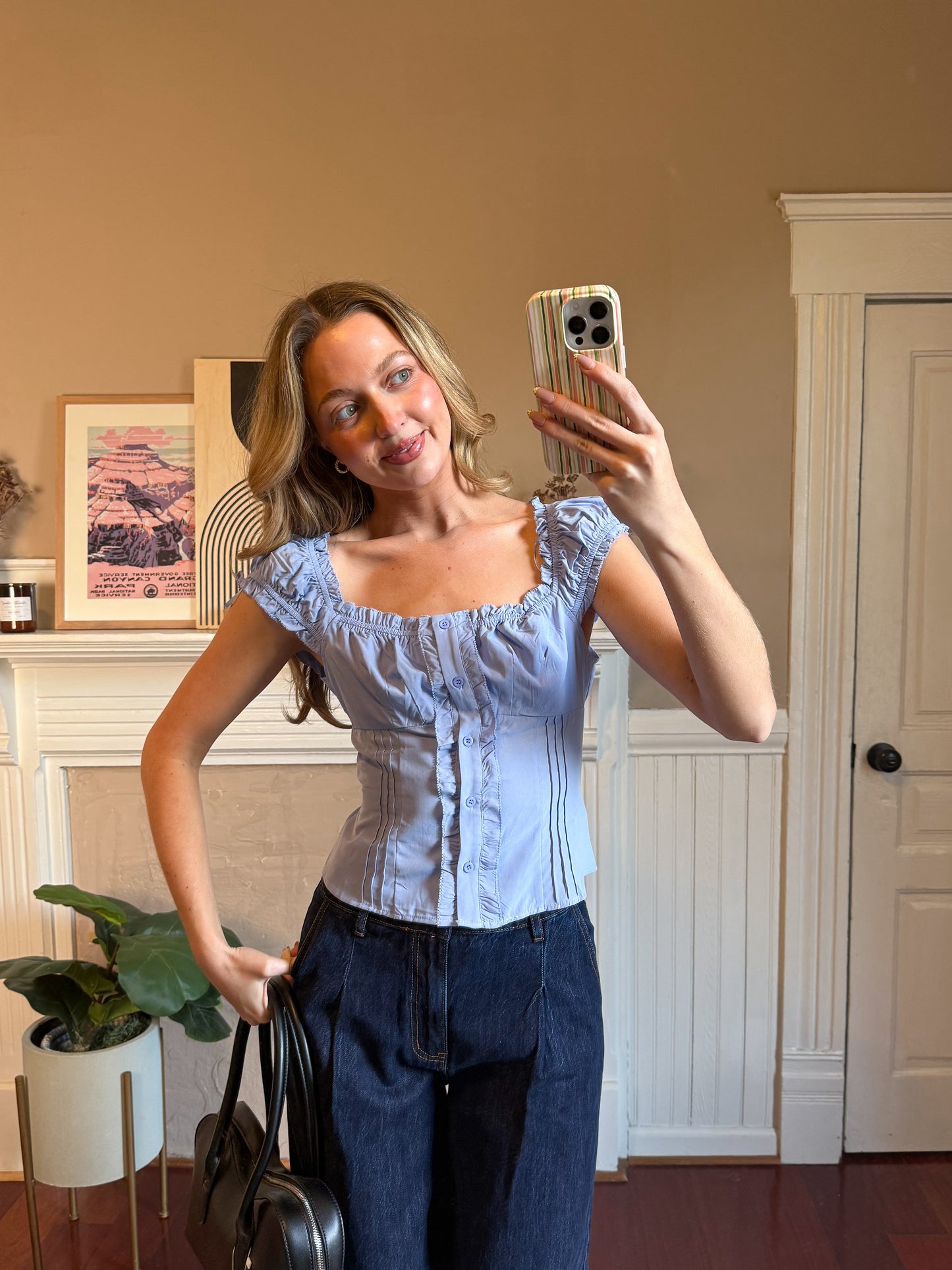 The Raina Top | Ruffled Cotton Blouse