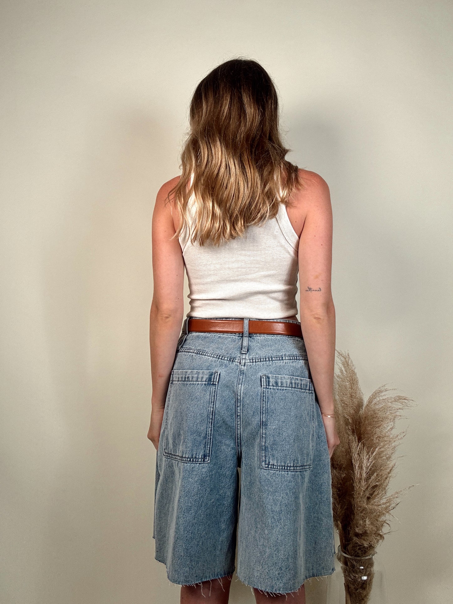 Relaxed Bermuda Denim Shorts