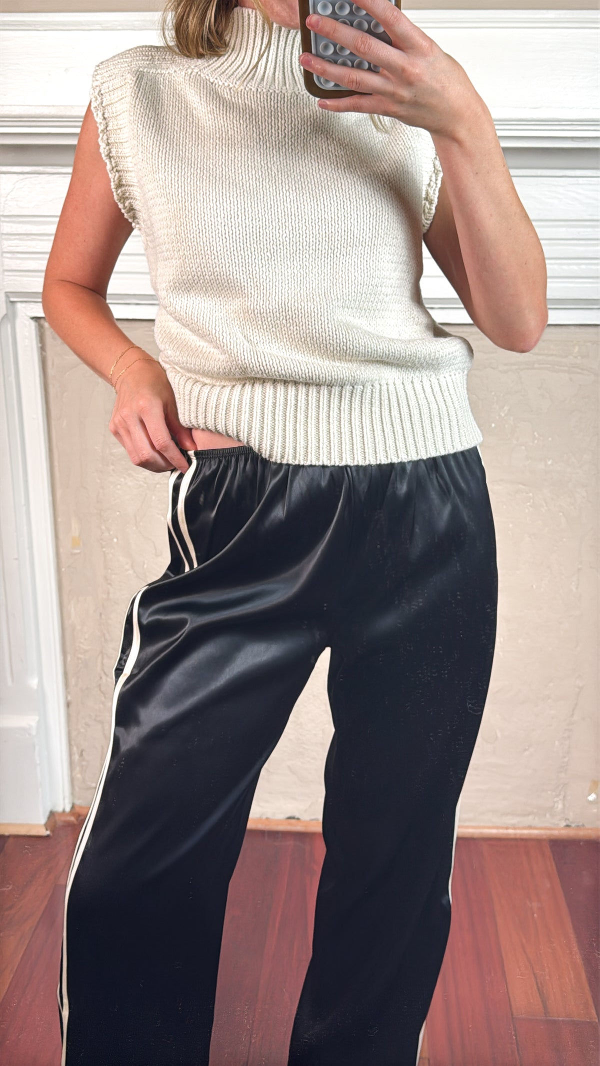 Cove Satin Pant - Side Stripe Satin Pants