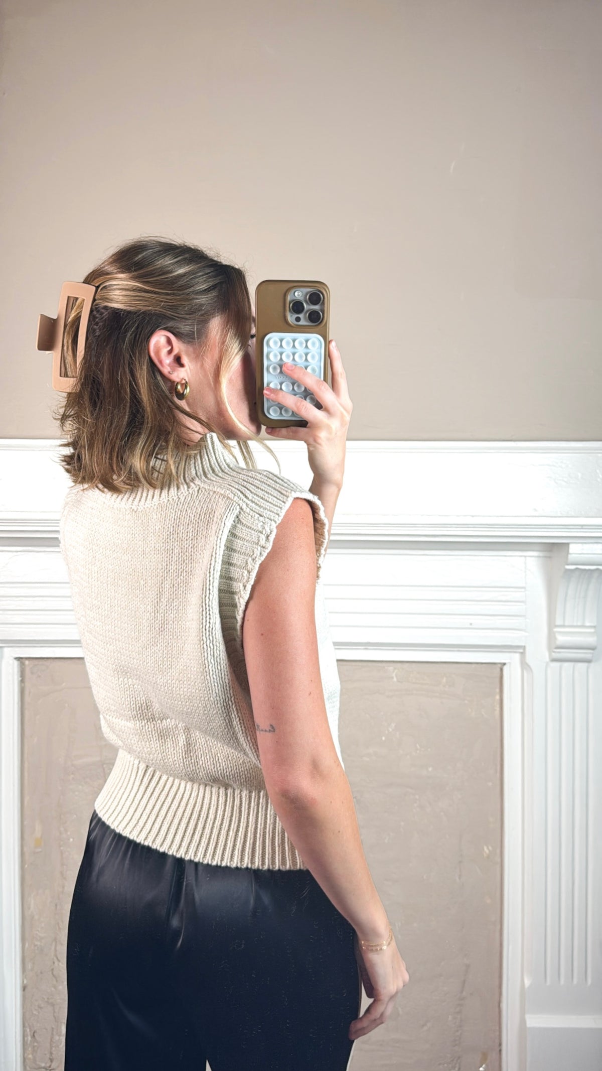 Lexi Ribbed Mock Neck Sweater Vest