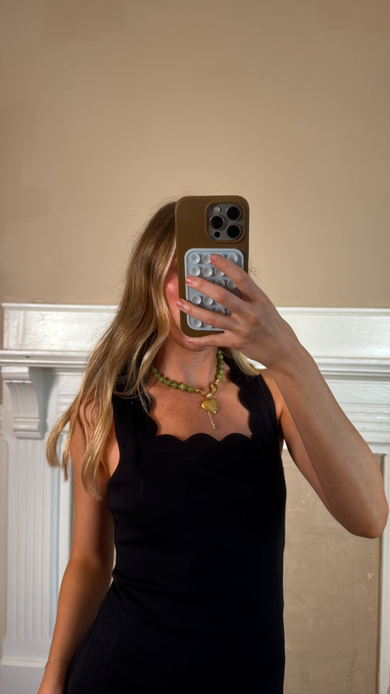 Scallop Scuba Mini Dress - Black PREORDER END OF AUGUST