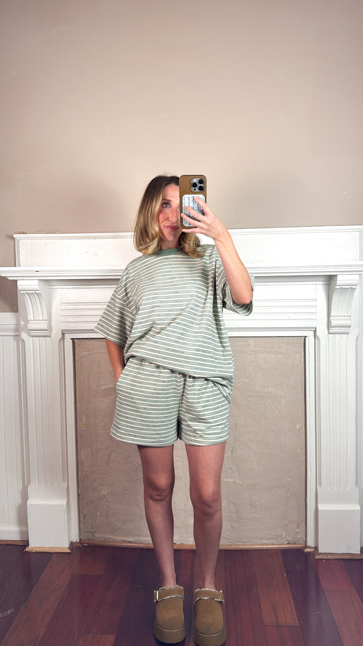 Mint Chip Striped Shorts