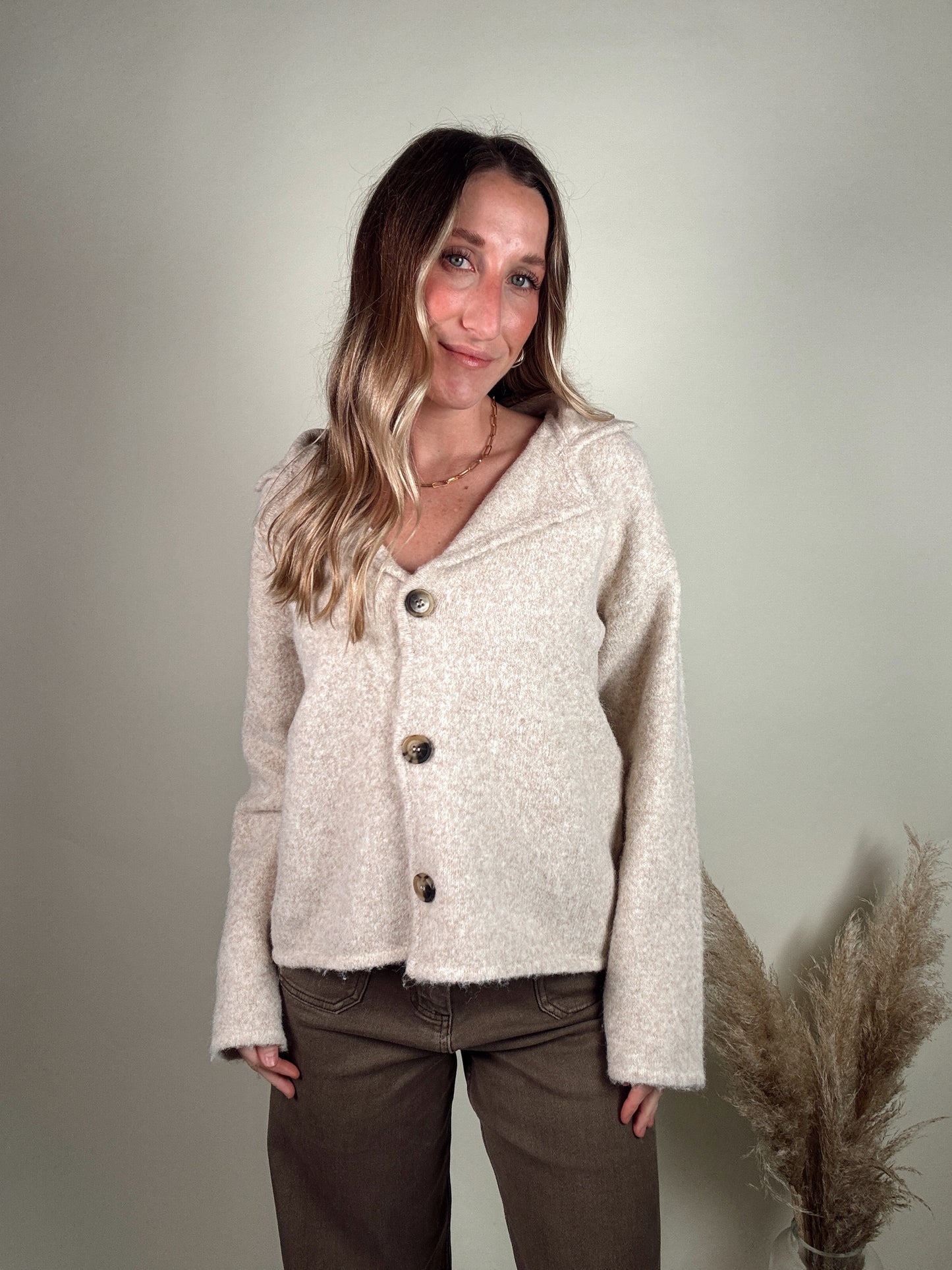 Carrie Cardigan - Oat