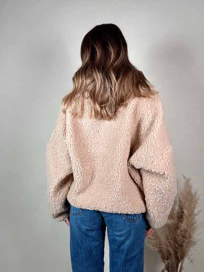 Blush Cloud Half-Zip Sherpa Pullover
