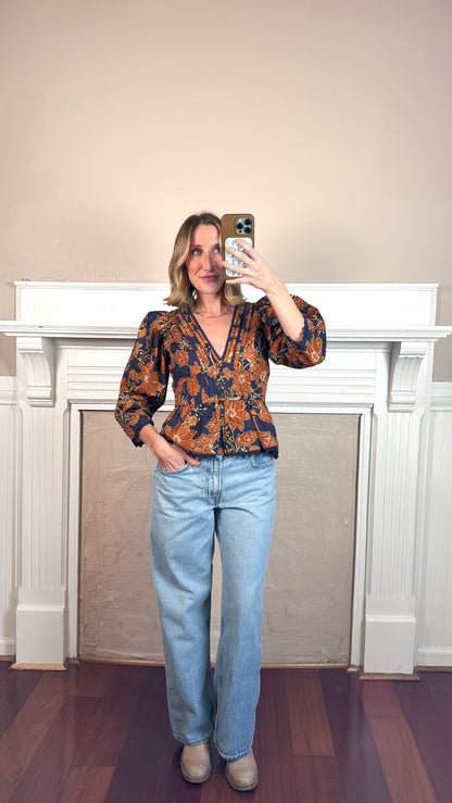 Eden Floral Peplum Blouse