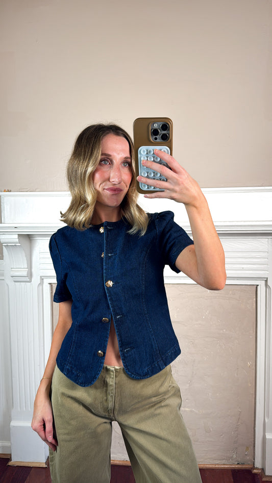 Dark Denim Blouse