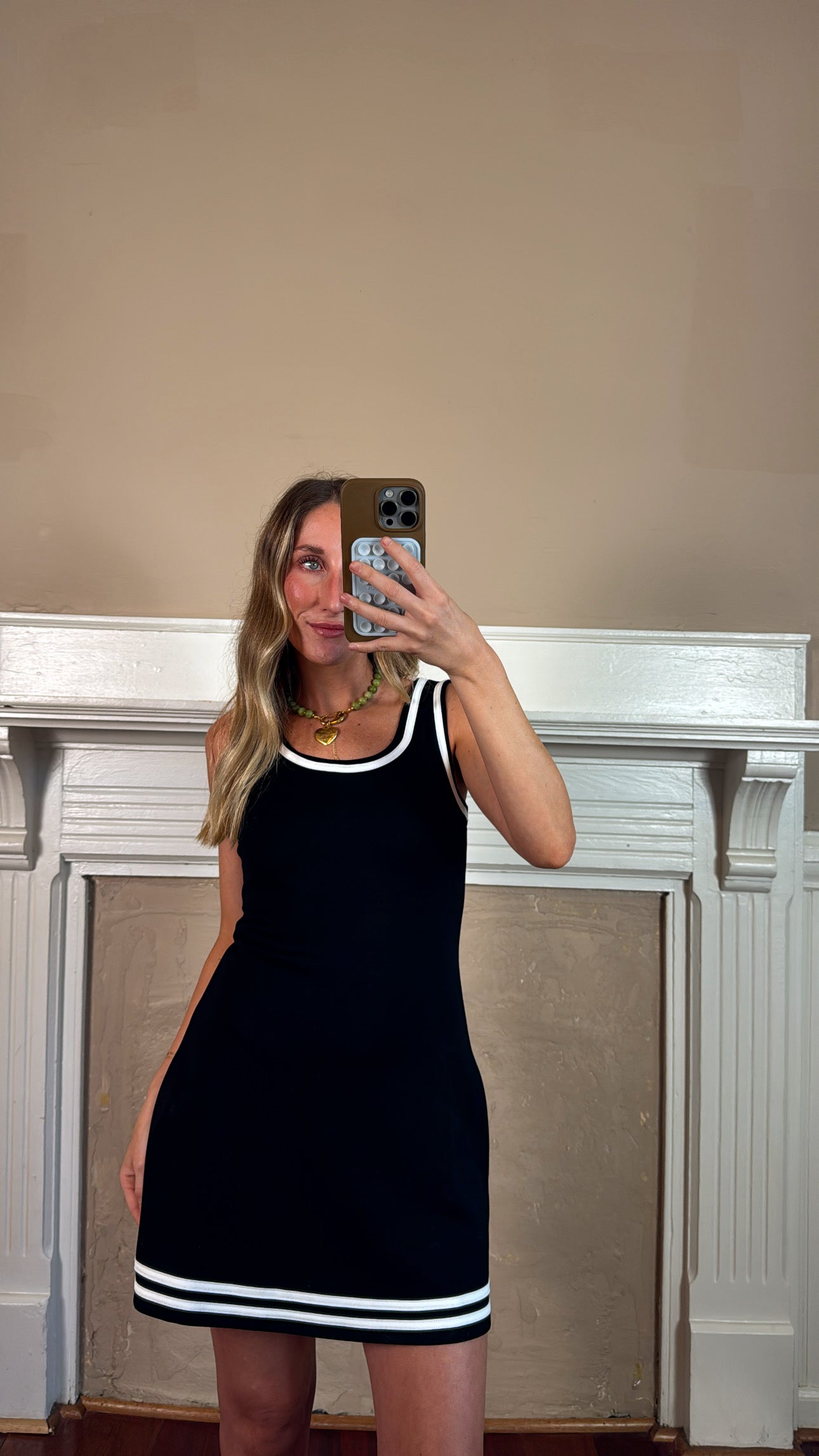 Scuba Mini Dress - Black