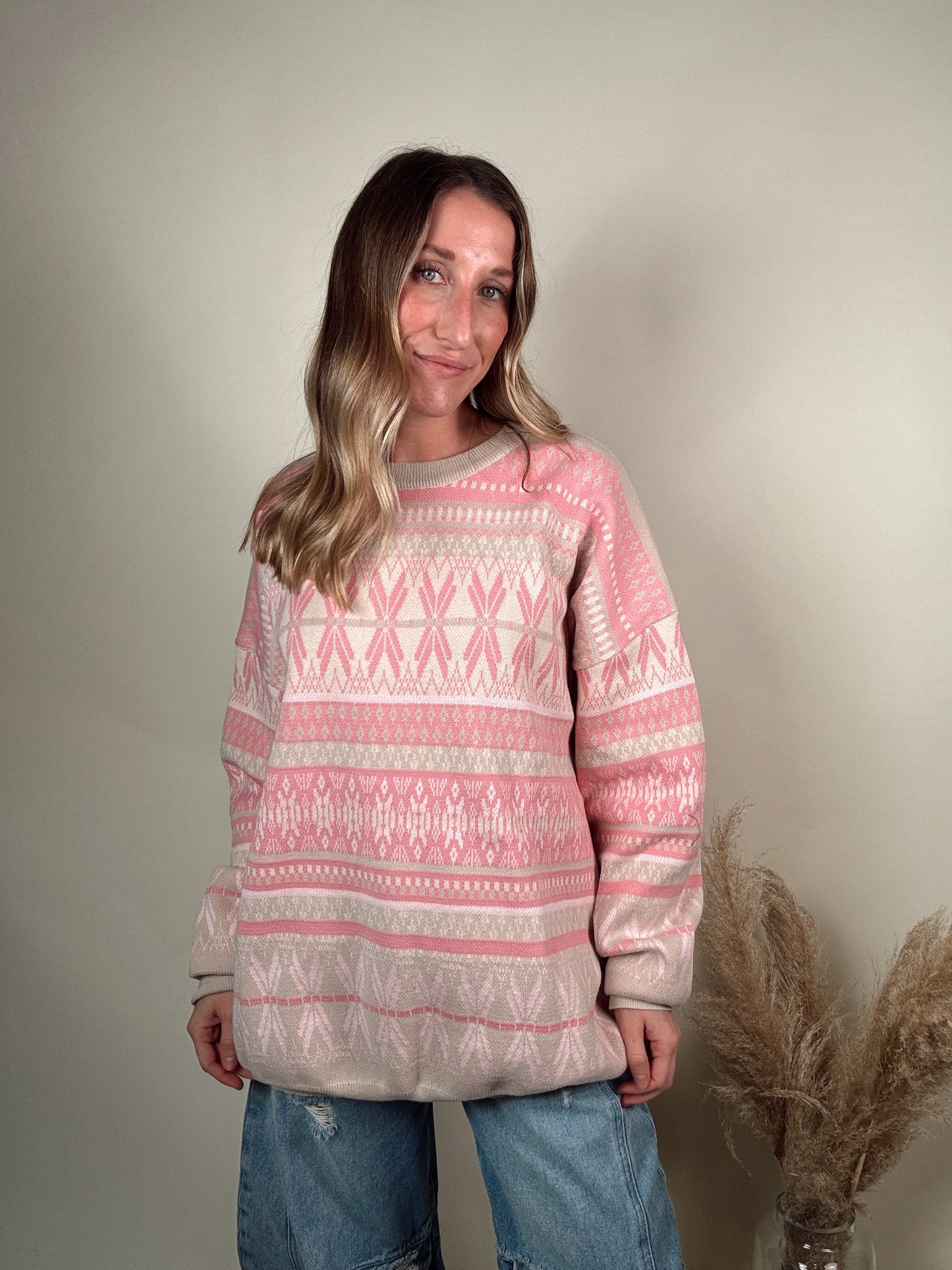 Aspen Ski Sweater - Pink
