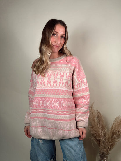 Aspen Ski Sweater - Pink