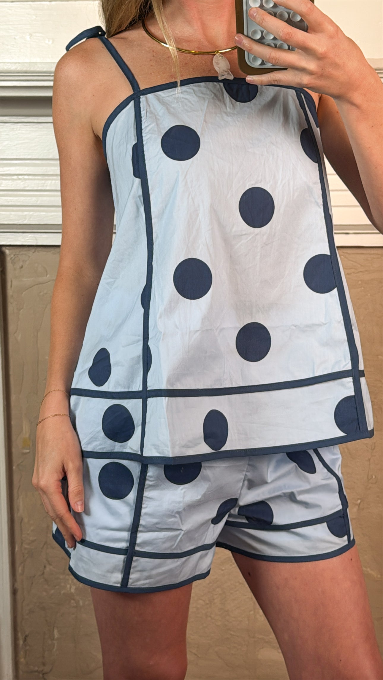 Bluebell Polka Dot Top and Shorts Set