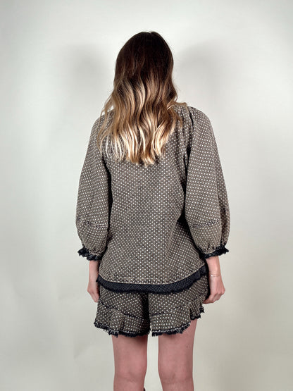 Polka Dot Top and Shorts Set