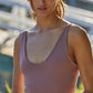 High Quality Seamless U-V Neck Spaghetti Strap Cami  Layer Bra Inside For Extra Coverage Sleeveless Racerback Back Buttery soft 92% Nylon, 8% Spandex Color: Vintage Mauve The Well Loved Seamless Cami is the ideal blend of stretchy comfort and classic style. Featuring a seamless tank top design, this cami ensures a smooth and flattering silhouette. The perfect piece for layering or wearing alone, this cami is sure to become a wardrobe staple.