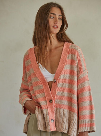 Candy Cloudy Striped Cardigan