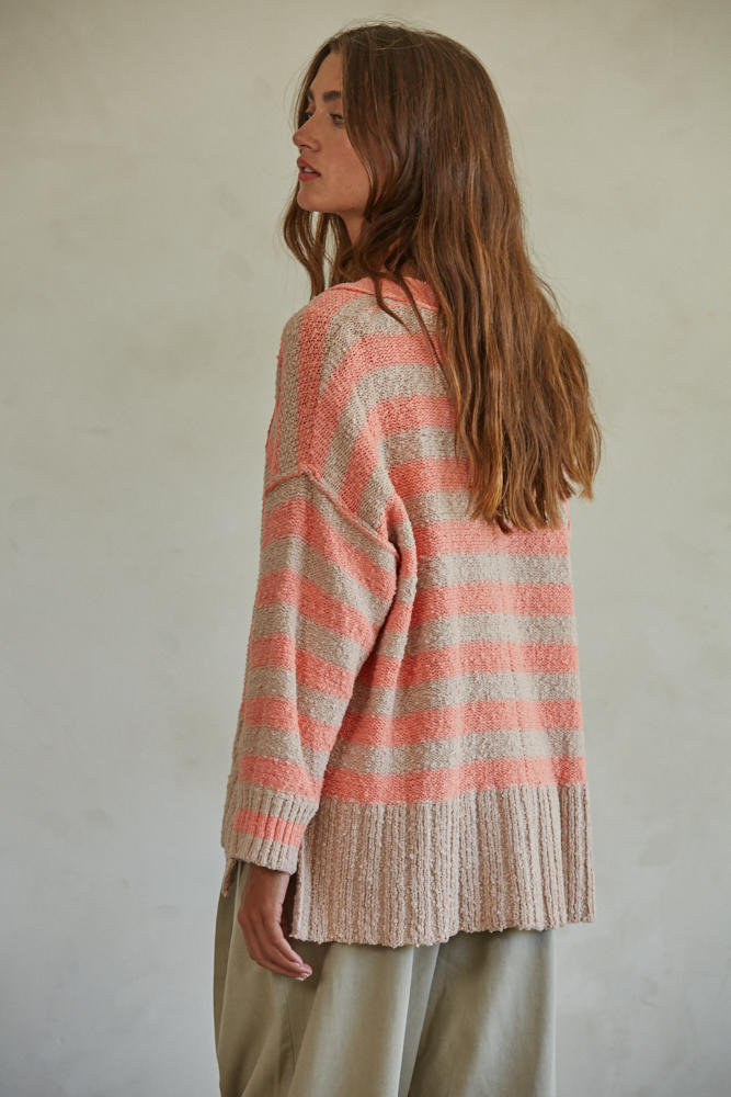 Candy Cloudy Striped Cardigan