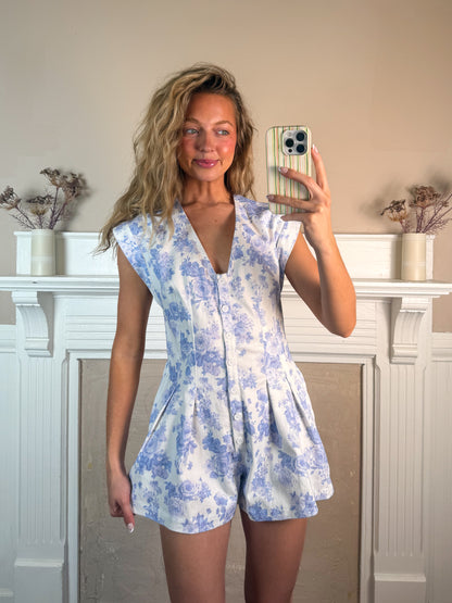 Pia Pleated Romper