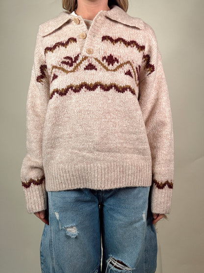 Fair Isle Collar Button Down