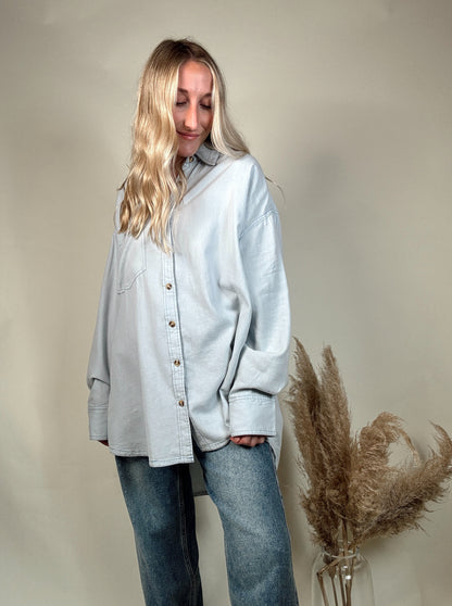 Ocean Blue Oversized Shirt