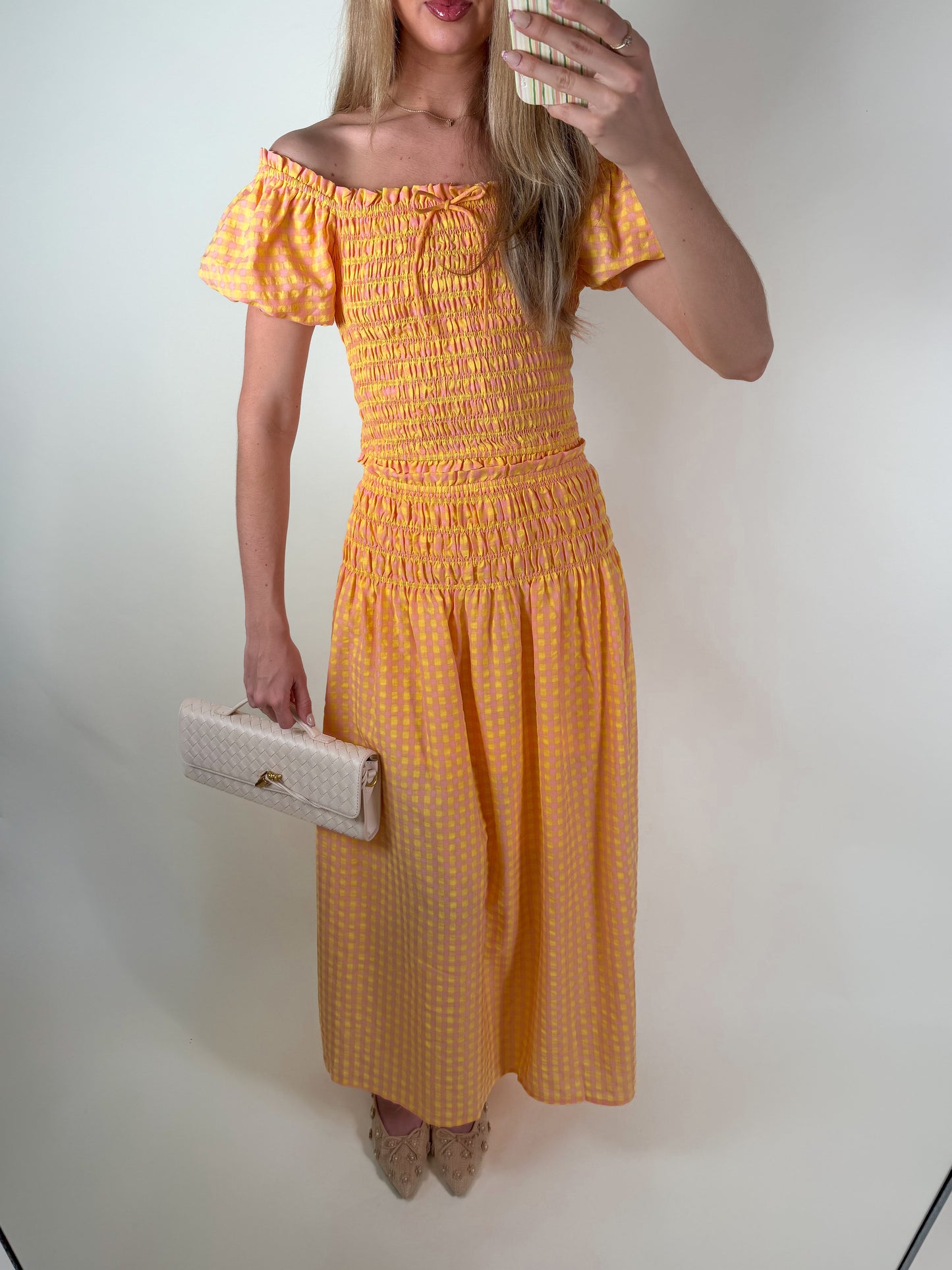 Pink Lemonade Top and Skirt Set