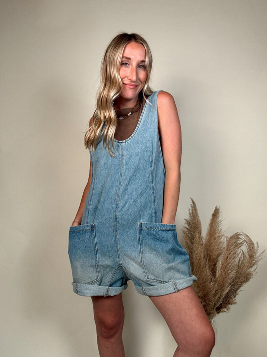 We The Free High Roller Shortall, free people dupe, denim overalls
