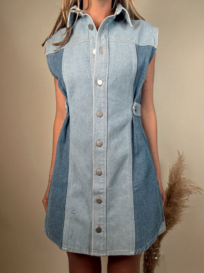 Indigo Belle Denim Dress - Denim Blue