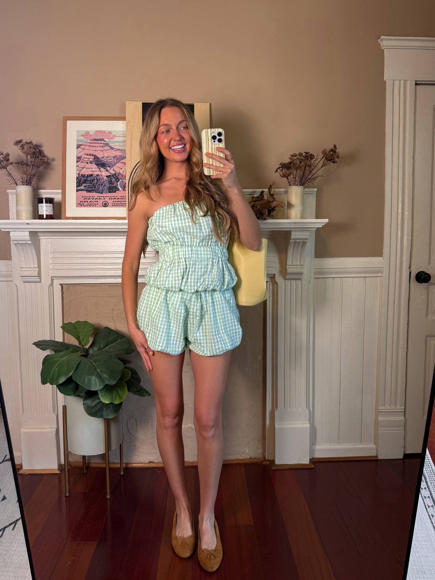 Zarah Gingham Bubble Top and Shorts Set