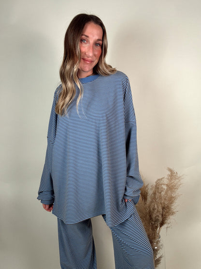 Blueberry Striped Top