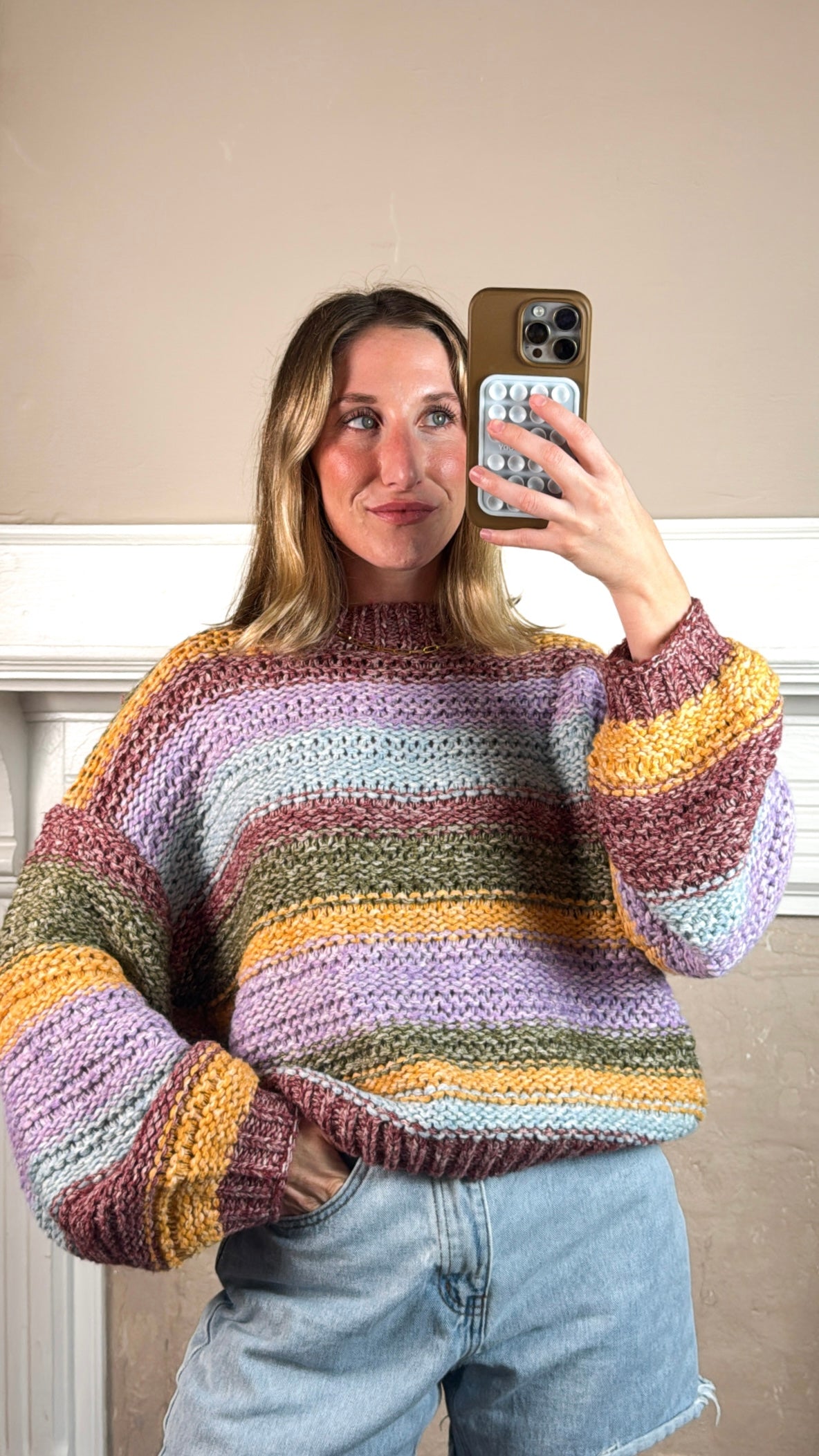 Rainbow Knit Sweater