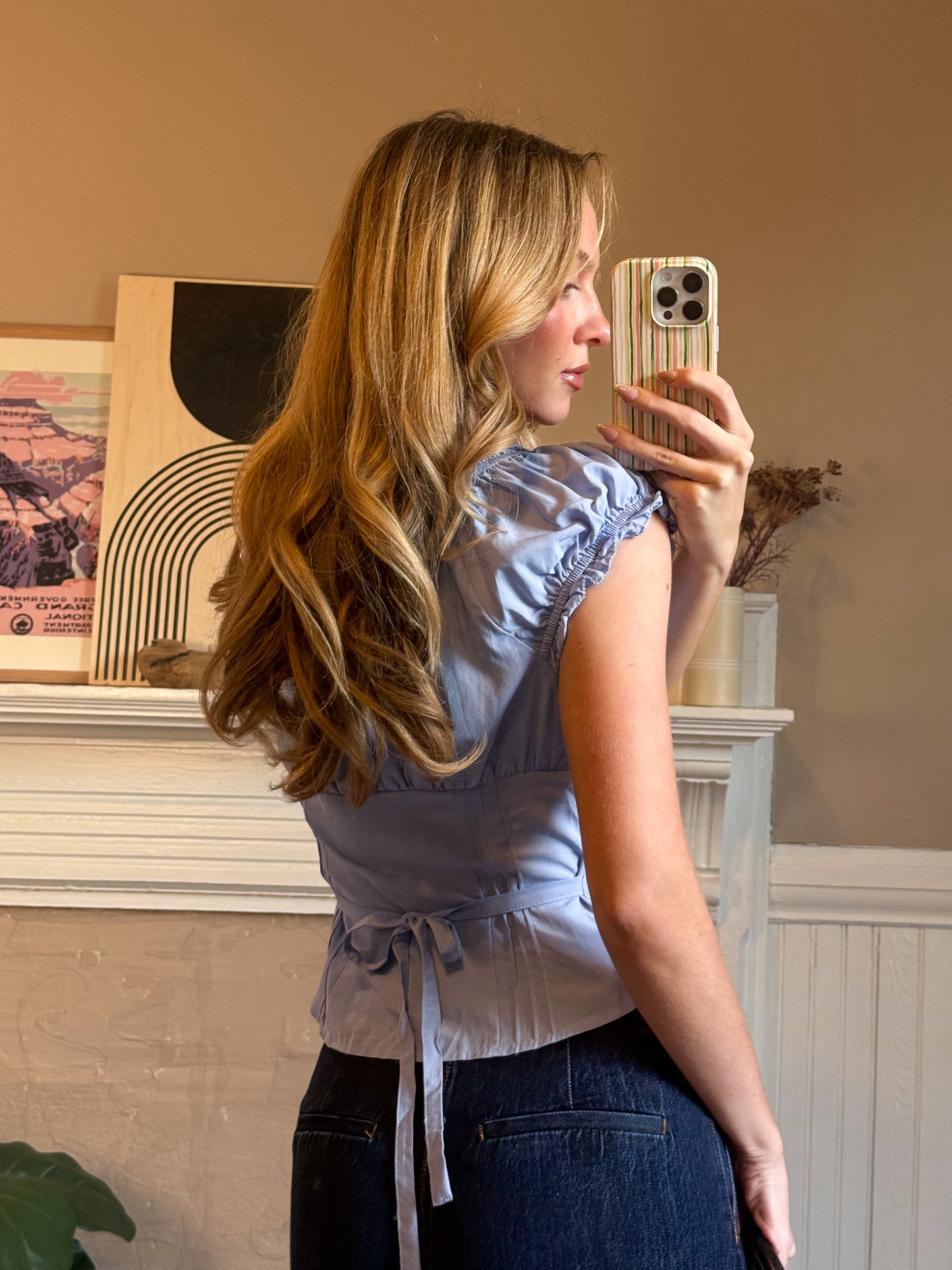 The Raina Top | Ruffled Cotton Blouse