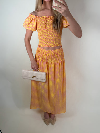 Pink Lemonade Top and Skirt Set