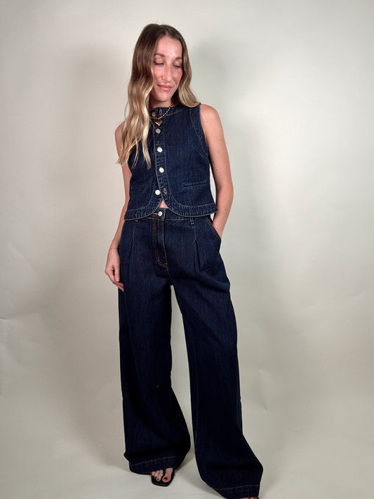 Dolly Denim Top and Pants Set