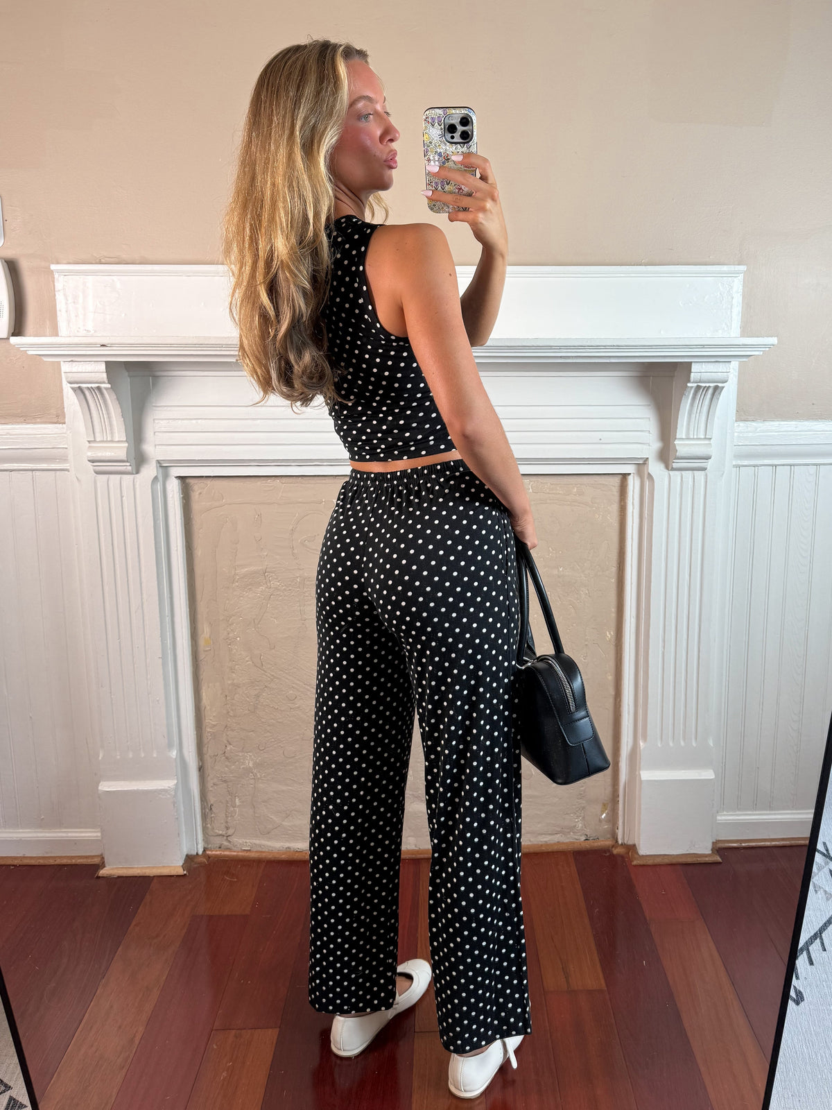Polka Dot Top and Pants Set