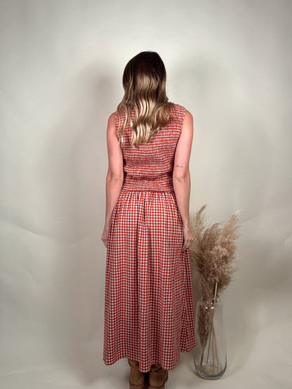 Sayler Gingham Smocked Dress