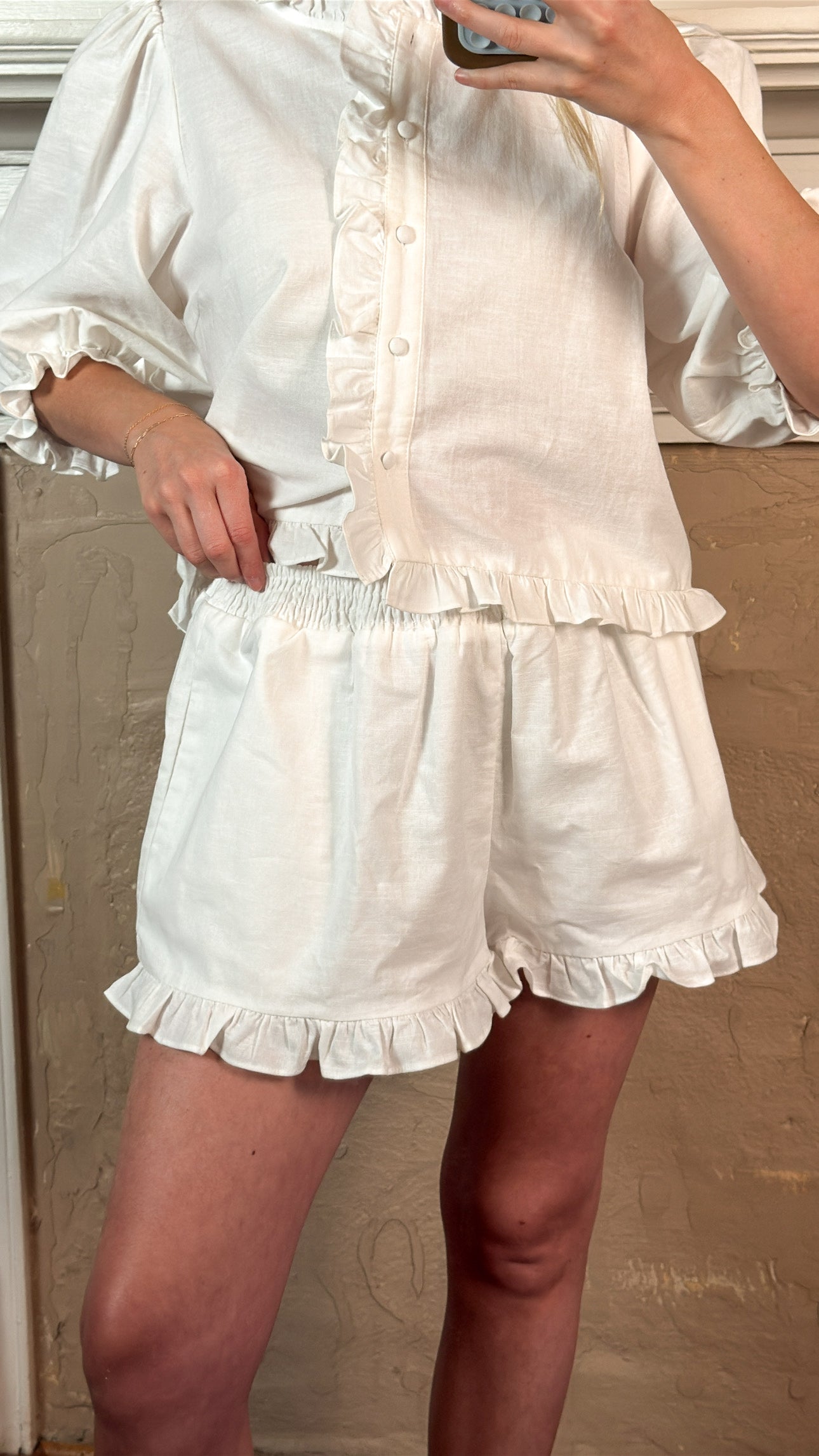 Laurie Linen Top and Shorts Set