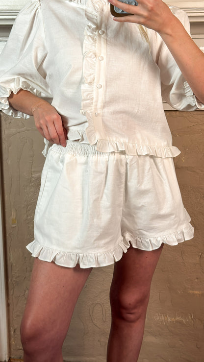 Laurie Linen Top and Shorts Set