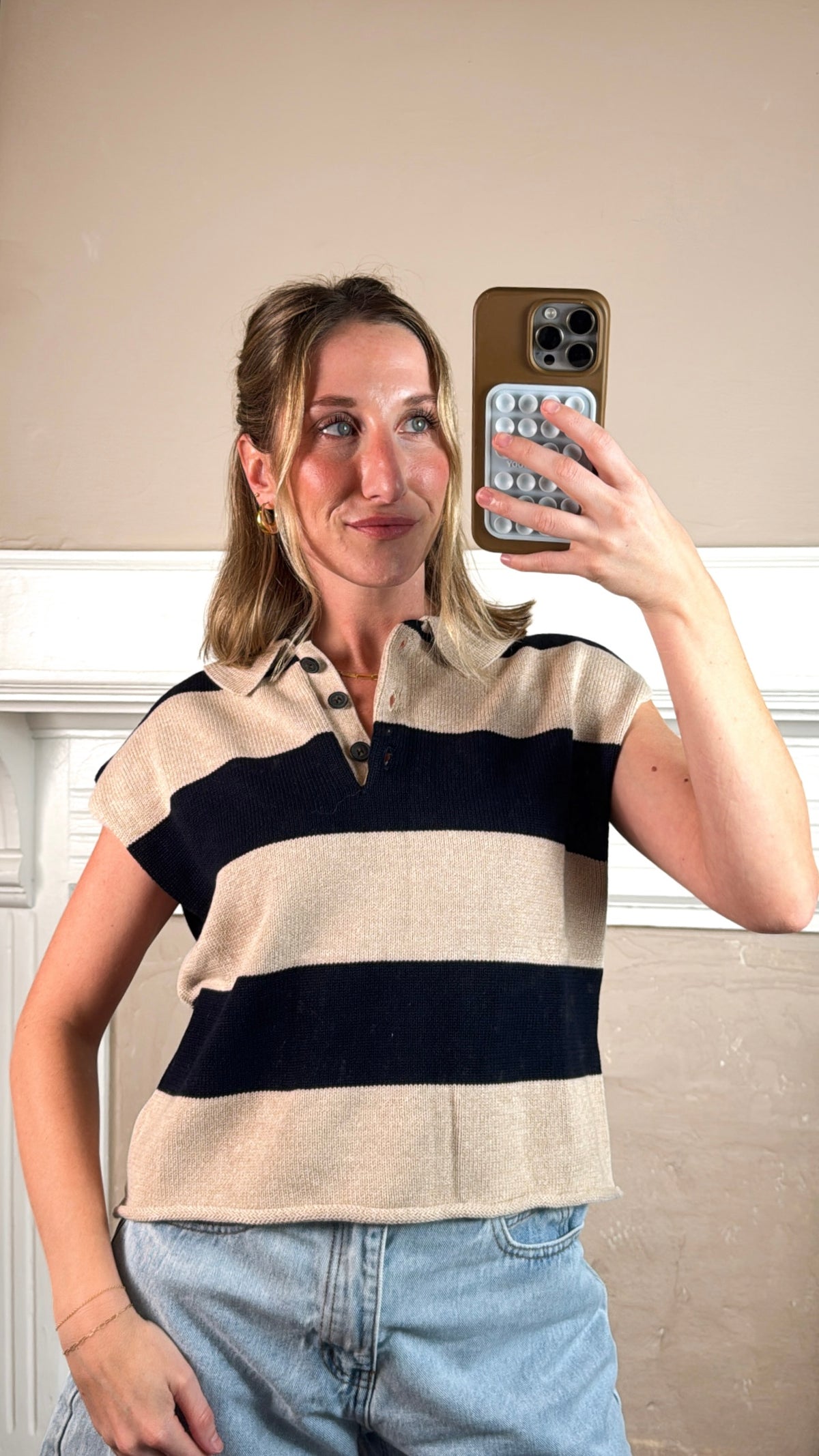 Harris Cotton Stripe Sweater Vest