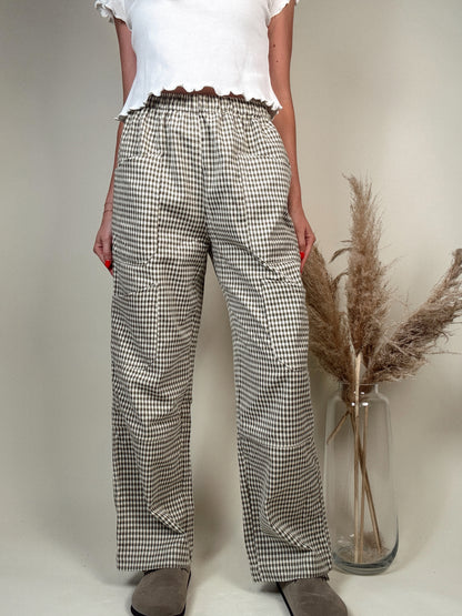 Olive Plaid Pants