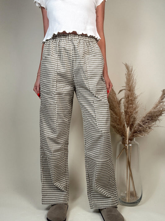 Olive Plaid Pants