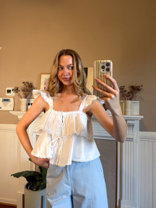 Rachel Ruffle Tank Top