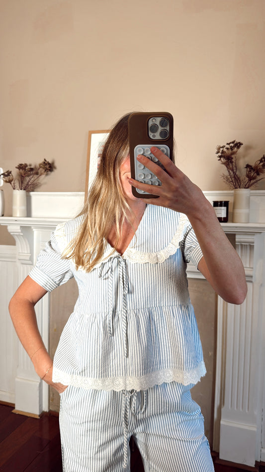 Sailor Striped Peter Pan Top